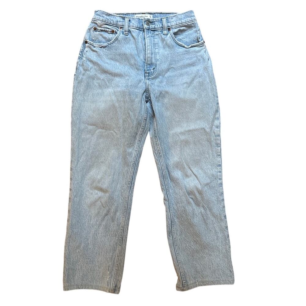 Abercrombie & Fitch 90s‎ straight ultra high rise curve light wash jeans SIZE 4
